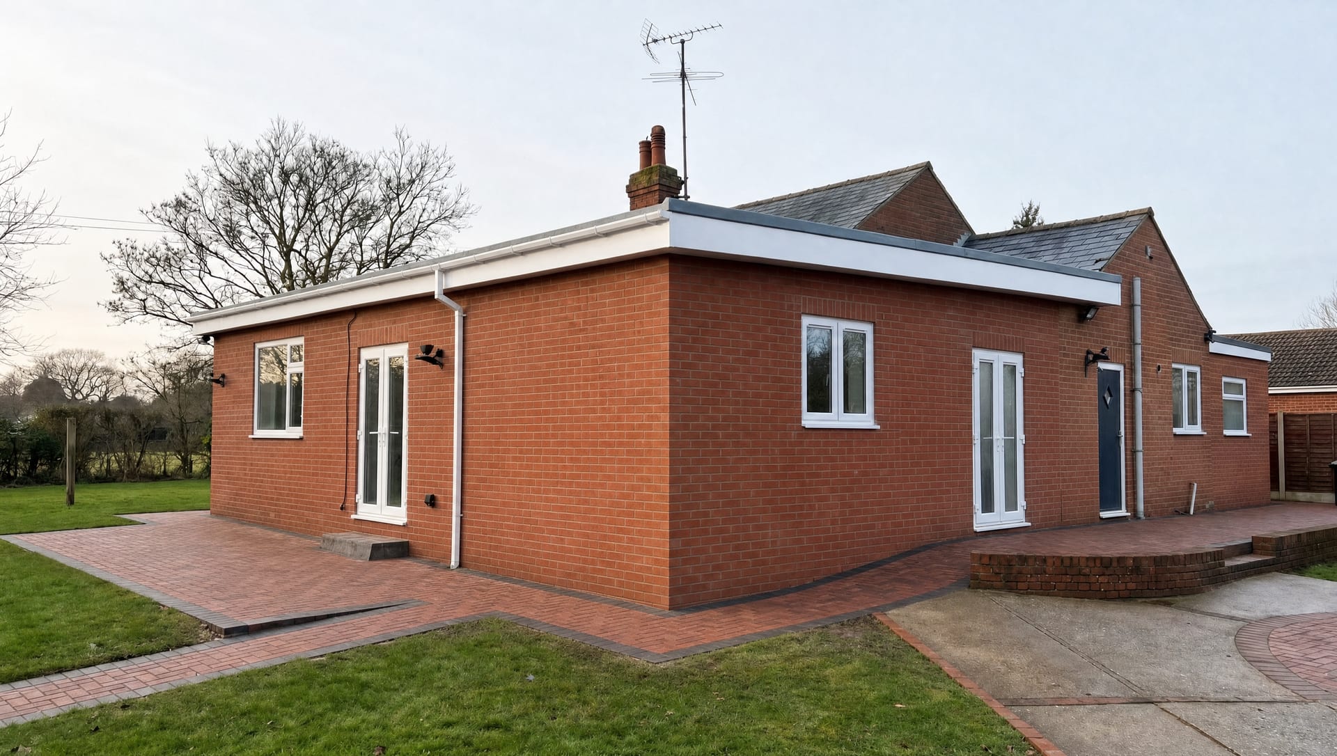 Extension and flat roof renovation in Colchester